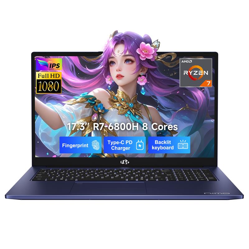 Nimo 17.3" N174 R7 6800H FHD Laptop Nimo