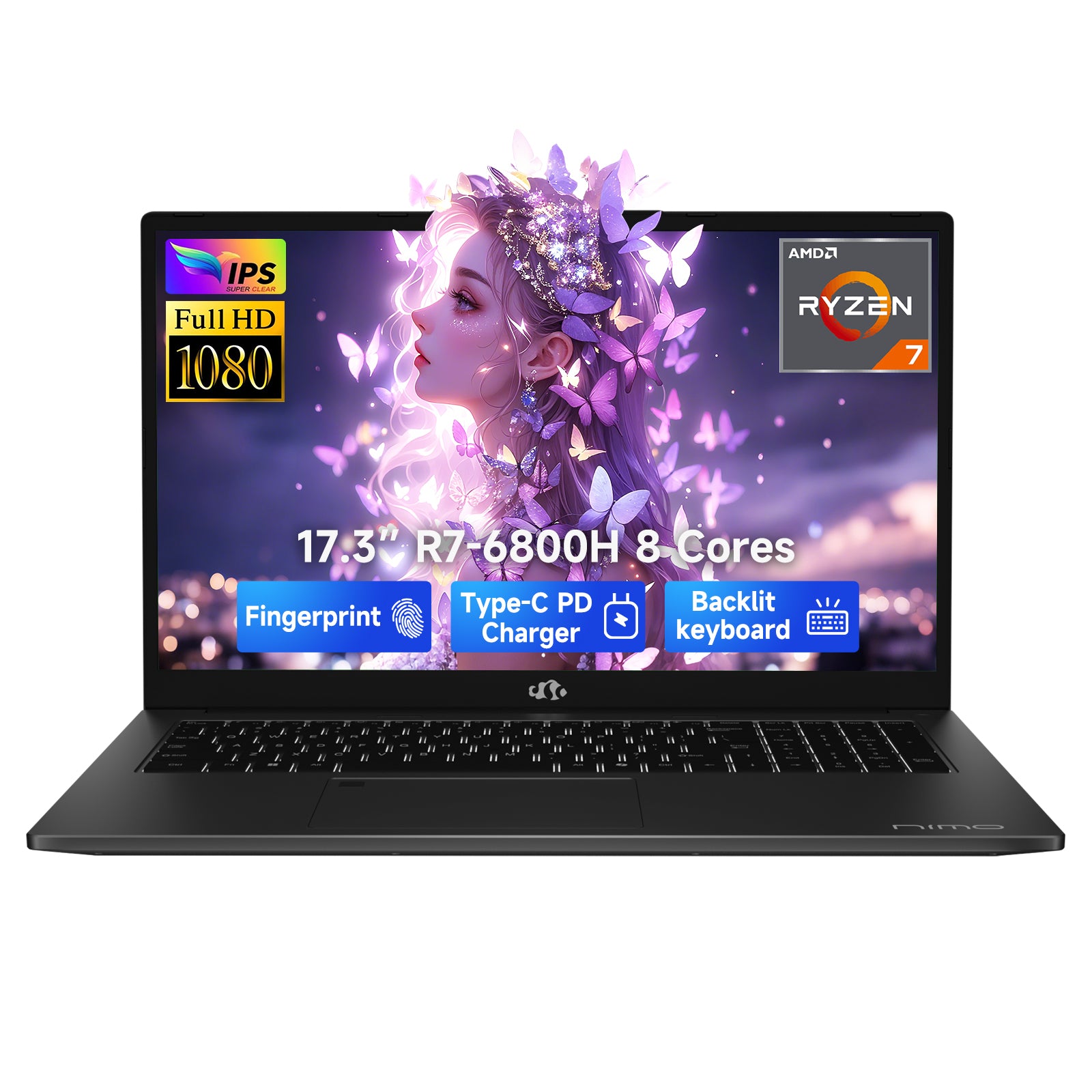 Nimo 17.3" N174 R7 6800H FHD Laptop Nimo