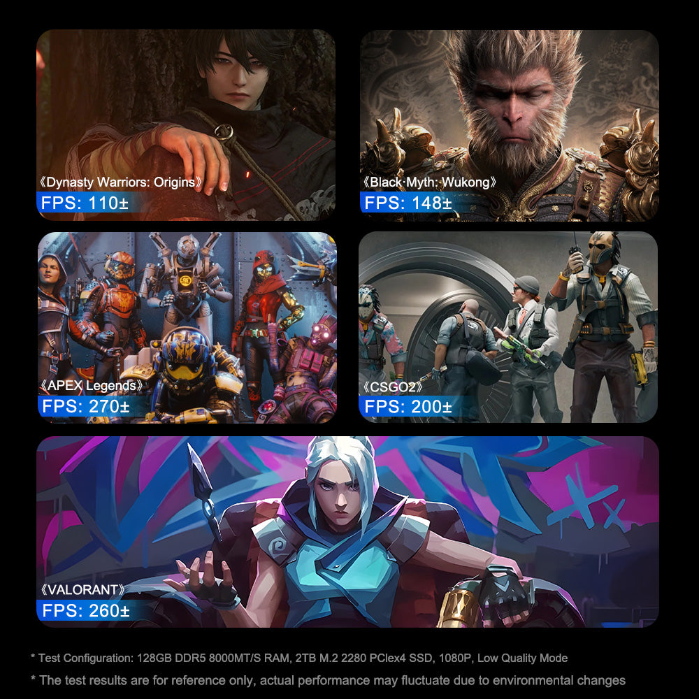 Nimo's Smallest Office & Gaming AI PC - AMD Ryzen™ AI Max+ 395 (up to 5.1 GHz) - 128GB LPDDR5 8000MHz (16GB*8) - 2TB/4TB SSD With 3 Performance Modes Up to 120W - Nimo