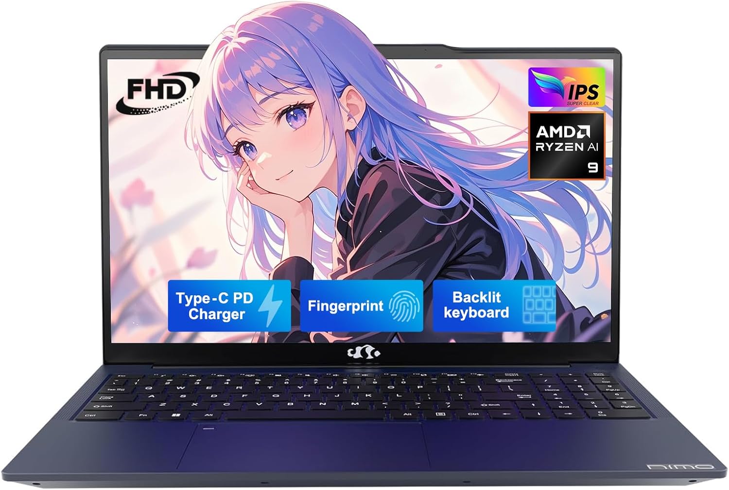 NIMO 17.3" IPS FHD-AI-Gaming-Laptop, 12 Cores AMD Ryzen AI 9 HX 395 (Up to 5.1GHz)-AMZ - Nimo