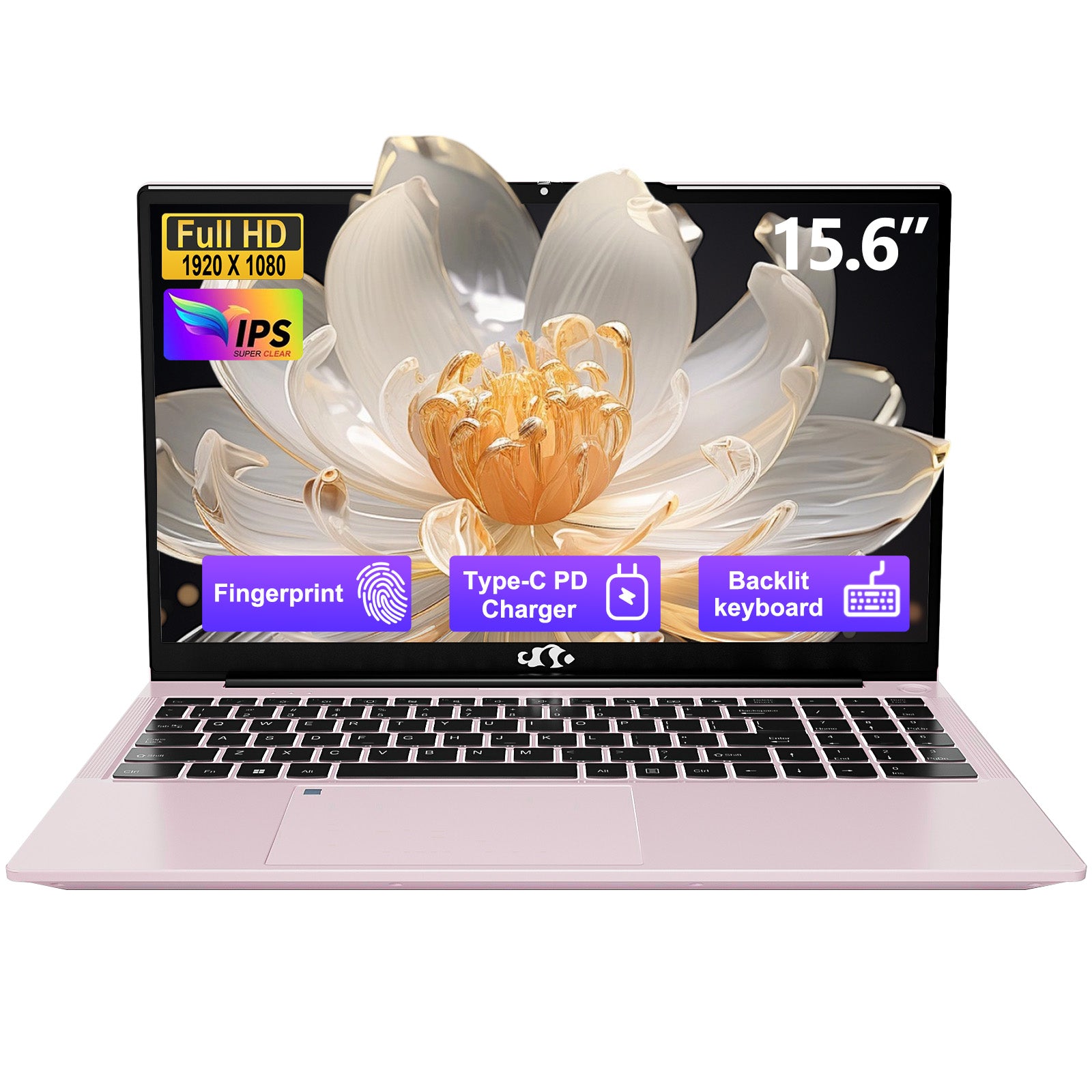 15.6-FHD-Laptop,16GB RAM 1TB SSD Student-Laptop with Backlit Keyboard Fingerprint Intel Pentium Quad Core N100 Processor (Up to 3.4GHz)Business-Laptop,Computer,2 Years Warranty Win11,Red - Nimo