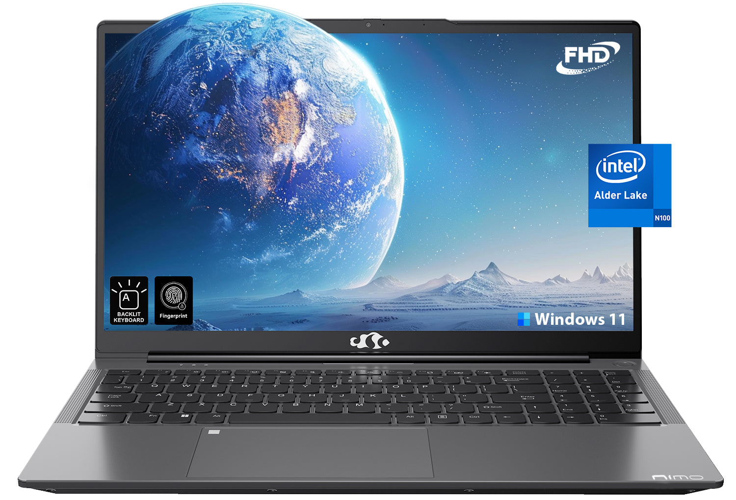 NIMO N151 15.6” gray refurbished laptop with FHD display, Intel processor, SSD storage, and lightweight design – ideal for students, home, and office use.