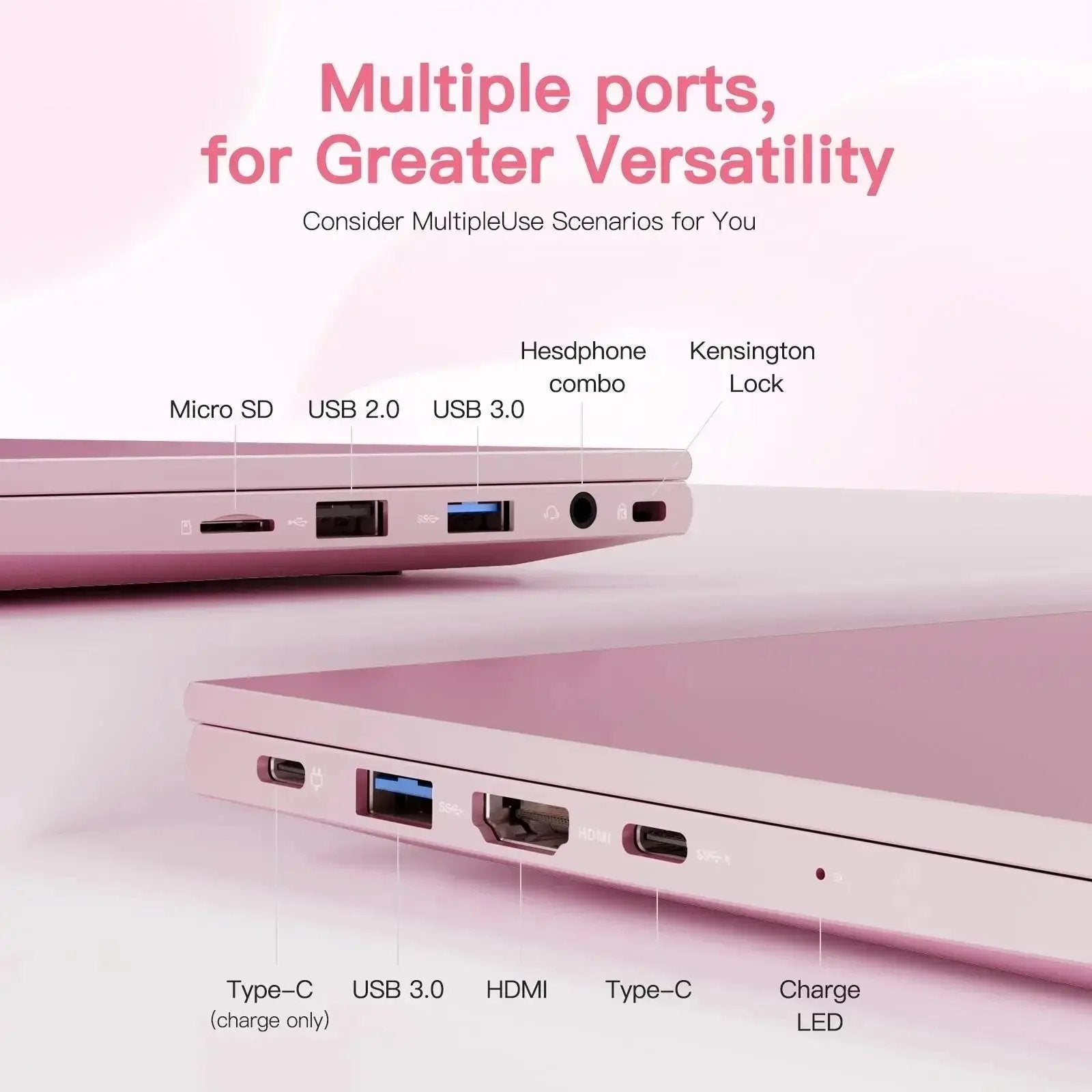 Nimo 15.6" N151 FHD laptop for Home and School -8GB-256GB-Rose Gold - Nimo