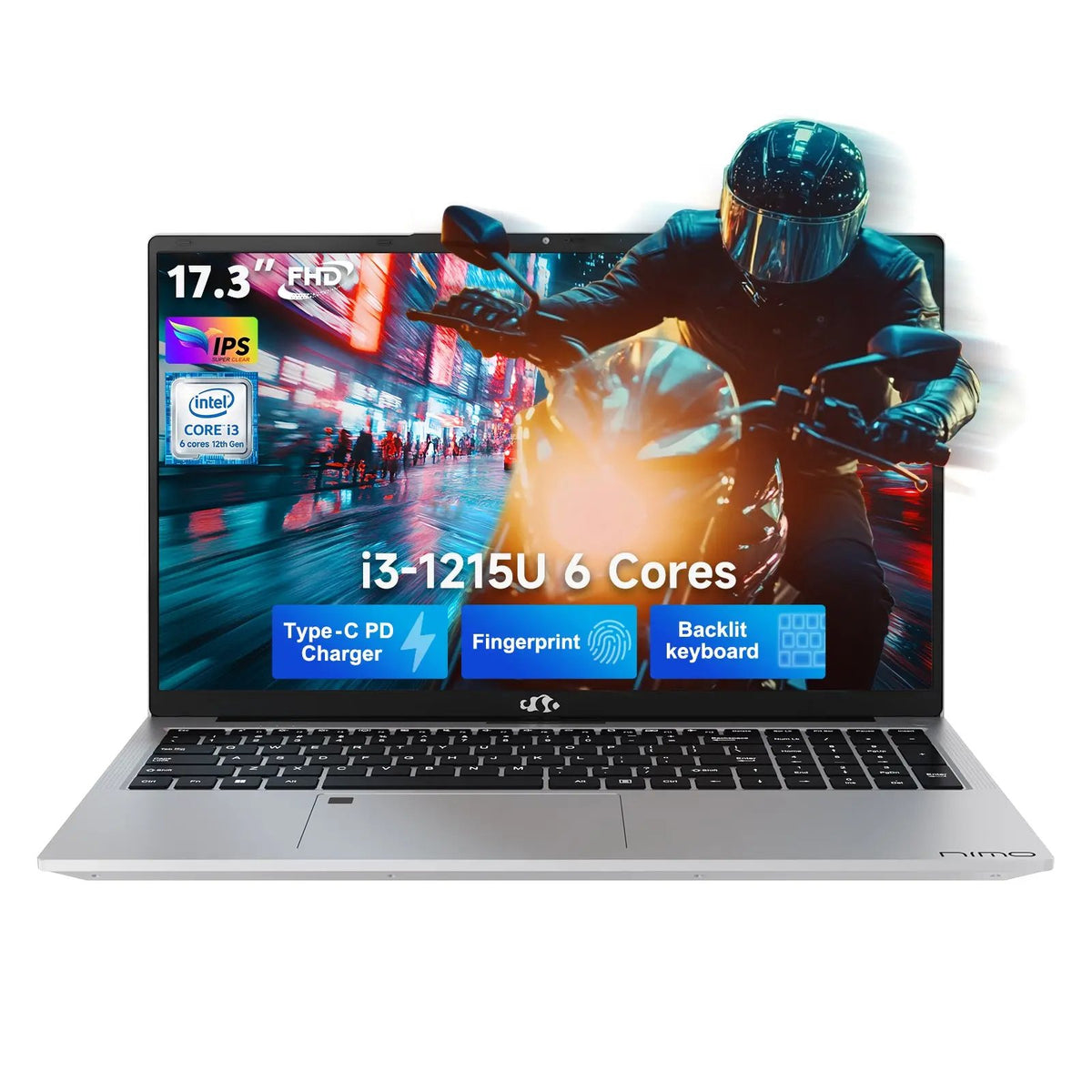 Nimo 17.3 FHD N171 I3-1215U Laptop for Student and Business Nimo