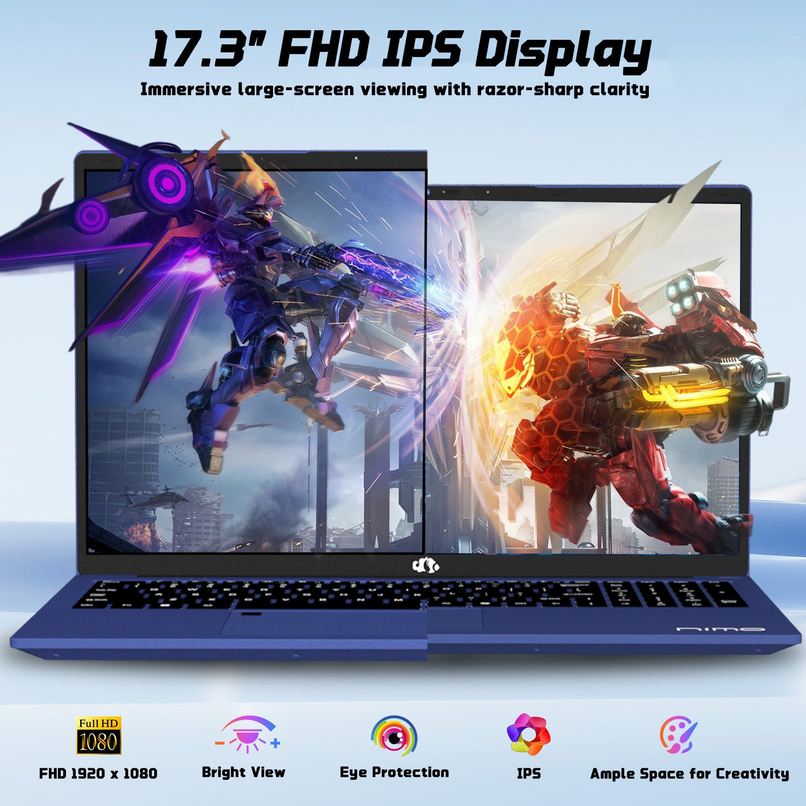 Nimo 17.3" N176 FHD Intel-N100 Student Laptop - Nimo