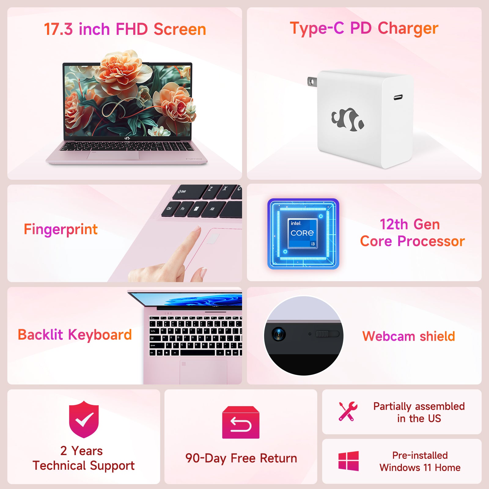 Nimo 17.3 FHD N171 I3-1215U Laptop for Student and Business - Nimo