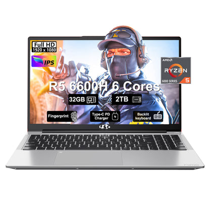 Nimo 15.6 N153 FHD R5 6600H Laptop-Red-2TB