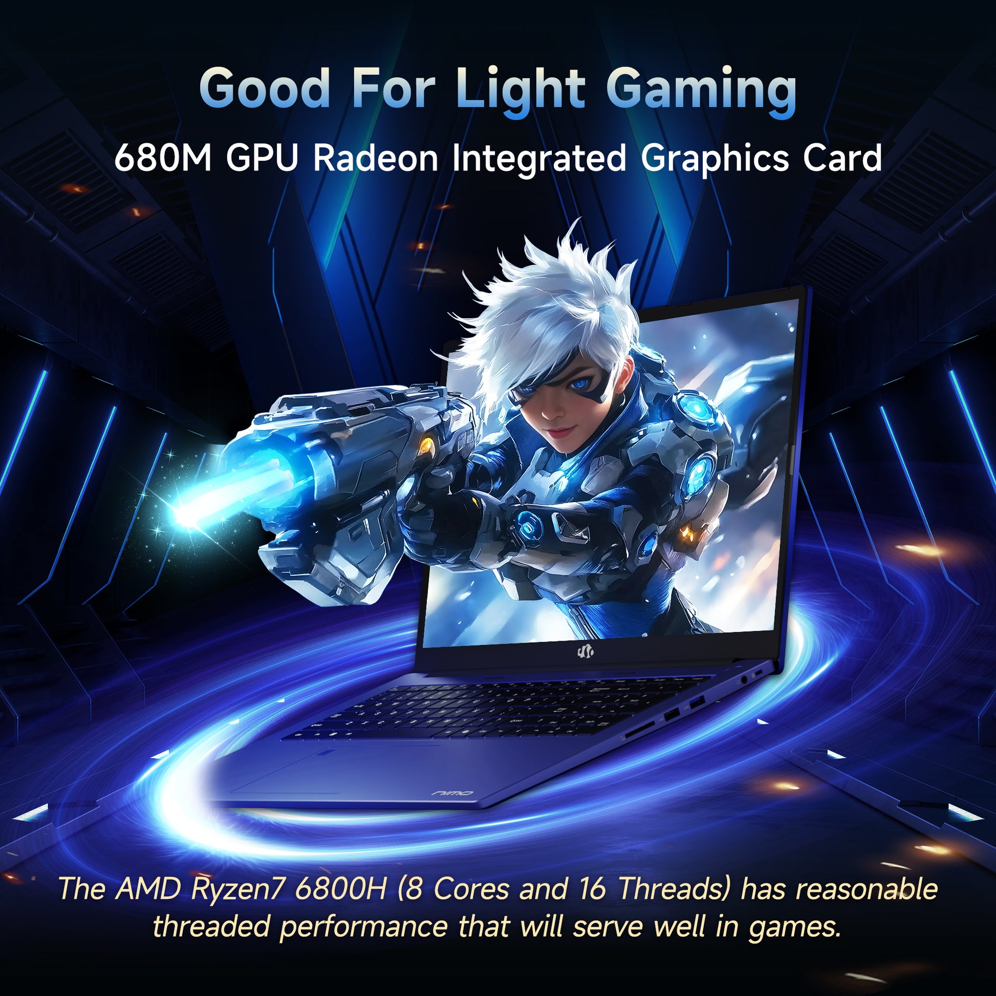 Nimo 17.3" N174 R7 6800H FHD Business Gaming Laptop Windows 11-AMZ - Nimo