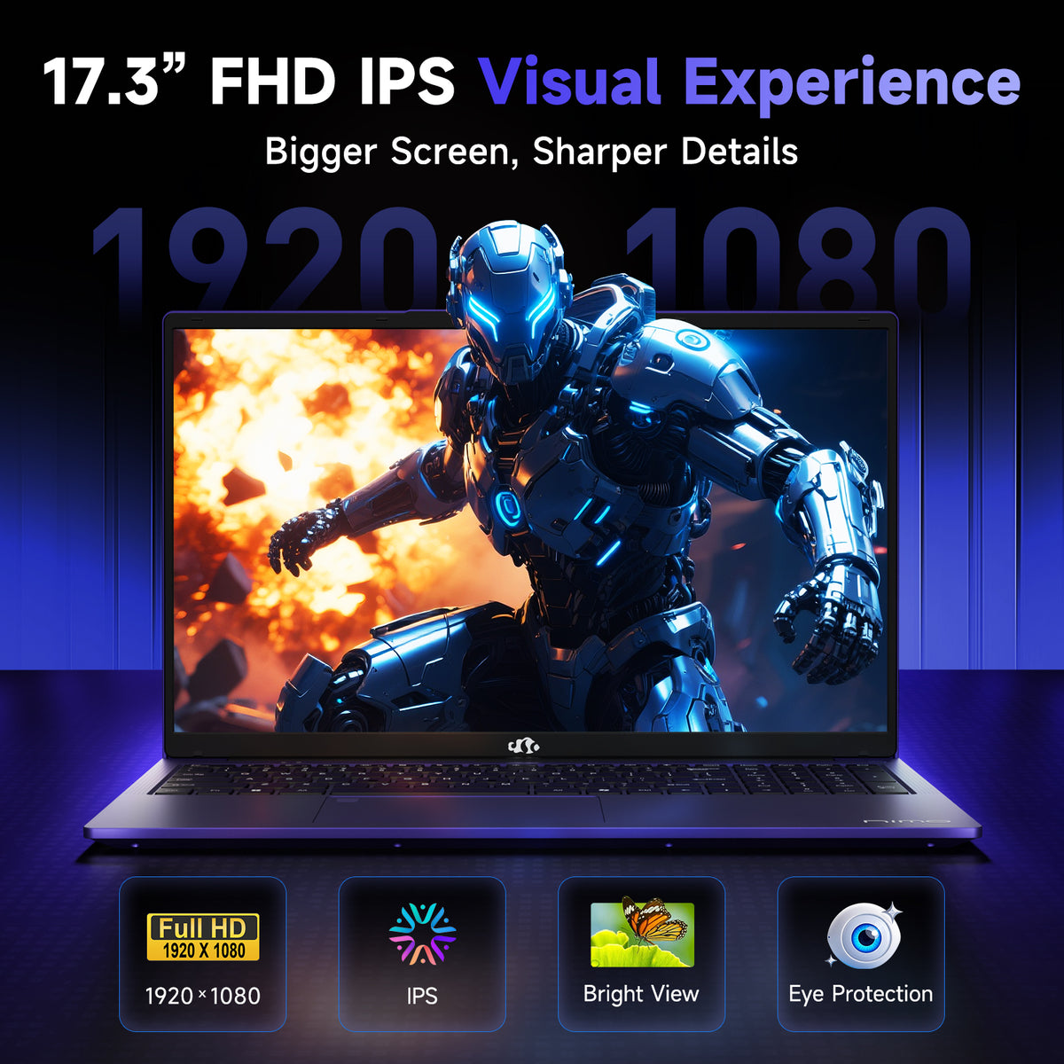 Nimo 17.3 N173 FHD R5 6600H Laptop Nimo