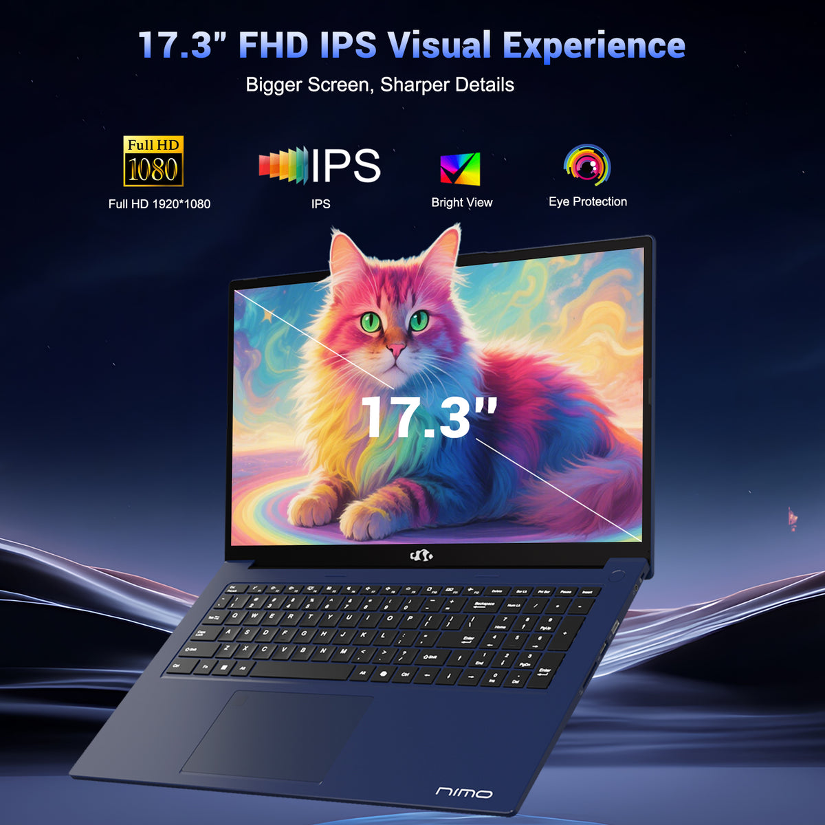 Nimo 17.3" N177 Ryzen 7 8745HS FHD Laptop Nimo