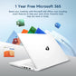 HP 14" Ultral Light Laptop for Students and Business, Intel Quad-Core, 8GB RAM, 192GB Storage(64GB eMMC+128GB Ghost Manta SD Card), 1 Year Office 365, USB C, Win 11 S - Nimo