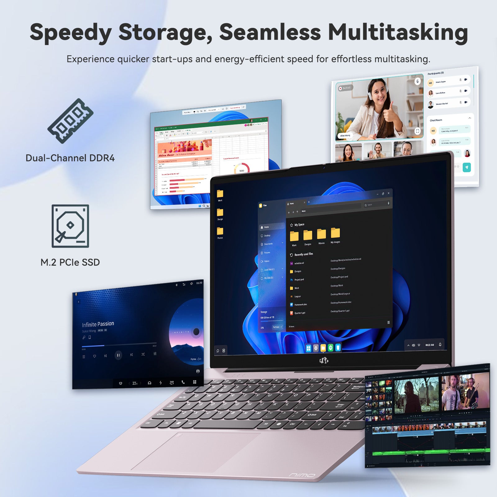 Nimo 15.6 FHD N154 I3-1215U Laptop For Business - Nimo