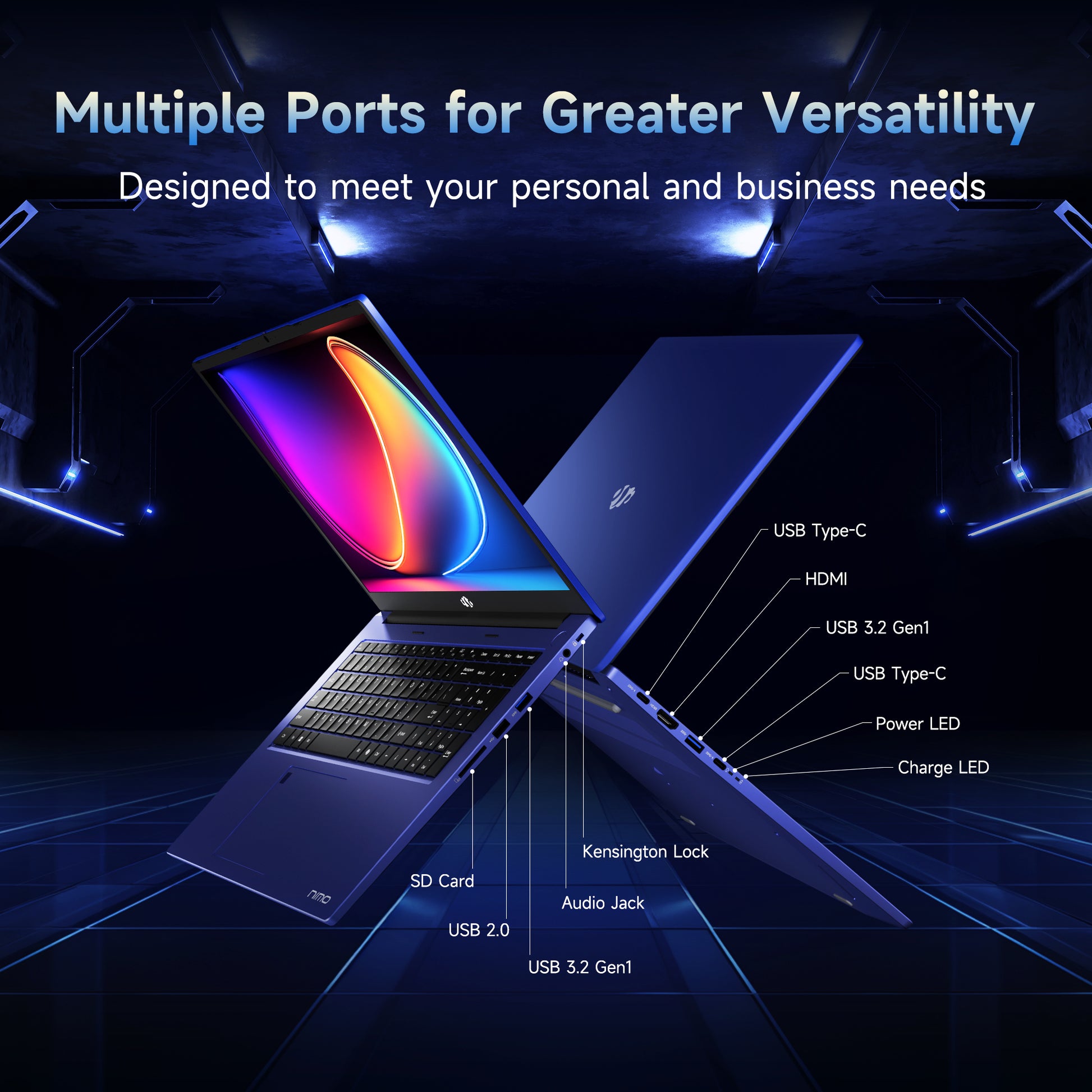 Nimo 17.3" N174 R7 6800H FHD Business Gaming Laptop Windows 11-AMZ - Nimo