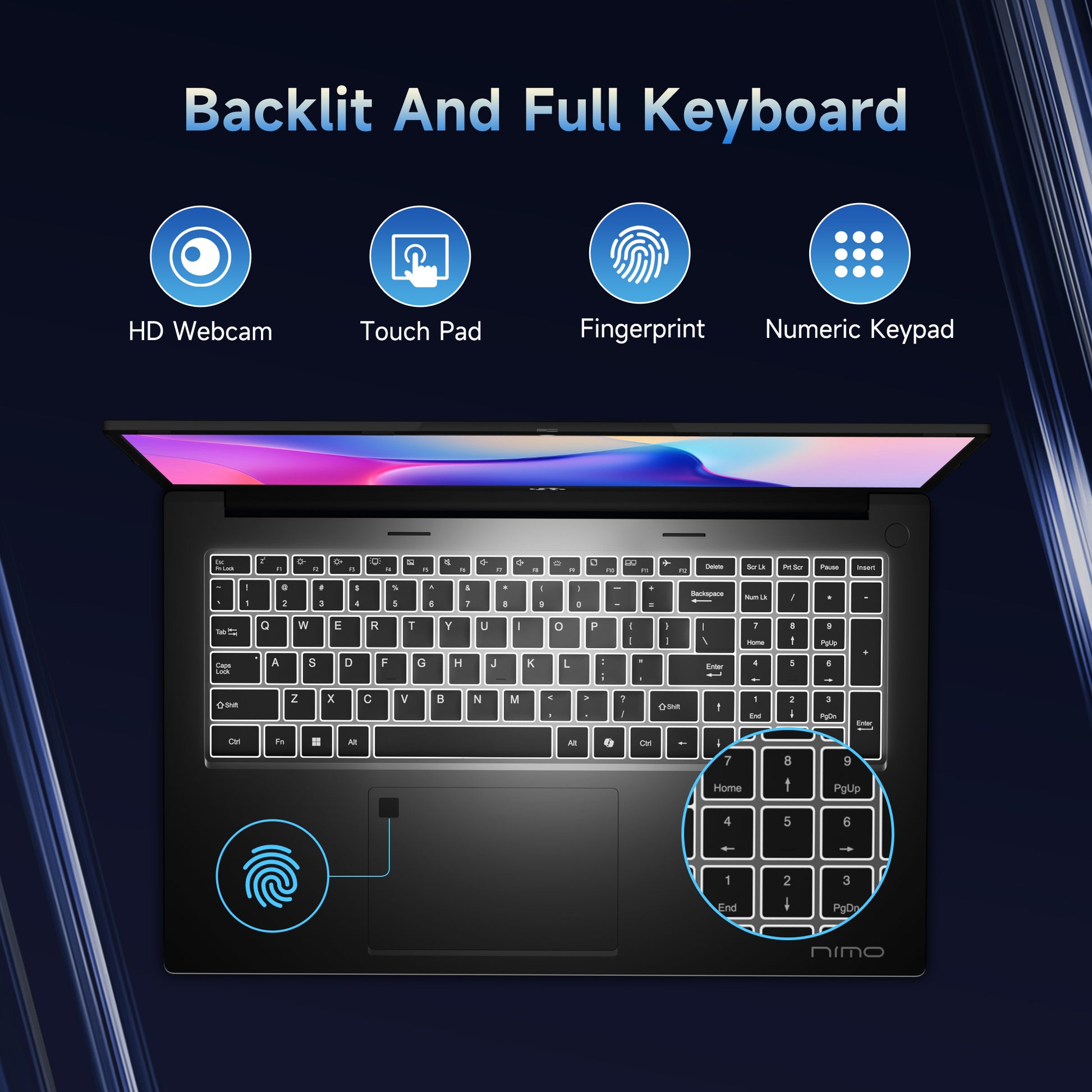 NIMO 17.3" IPS FHD-AI-Gaming-Laptop, 12 Cores AMD Ryzen AI 9 HX 395 (Up to 5.1GHz)-AMZ - Nimo