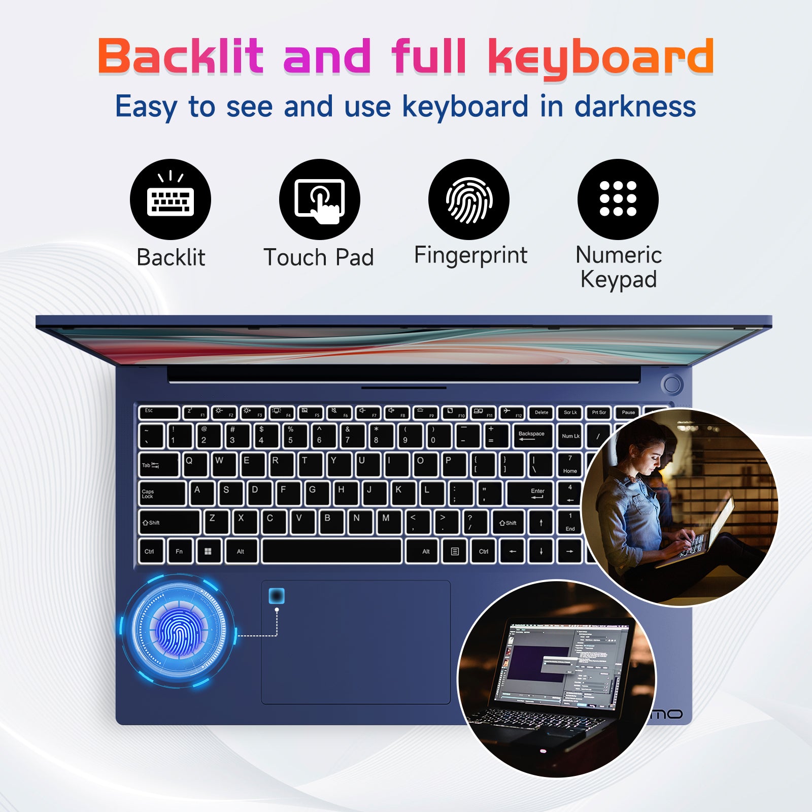 Nimo 17.3 FHD N171 I3-1215U Laptop for Student and Business-16GB-Blue-512GB - Nimo