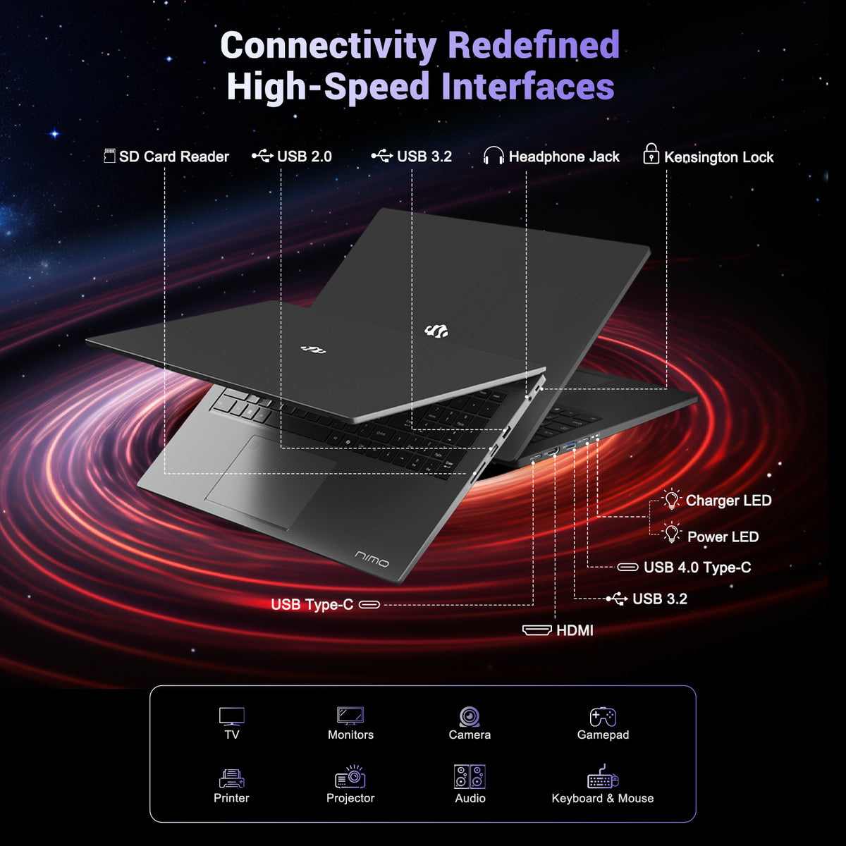 Nimo 17.3" N177 Ryzen 7 8745HS FHD Laptop Nimo