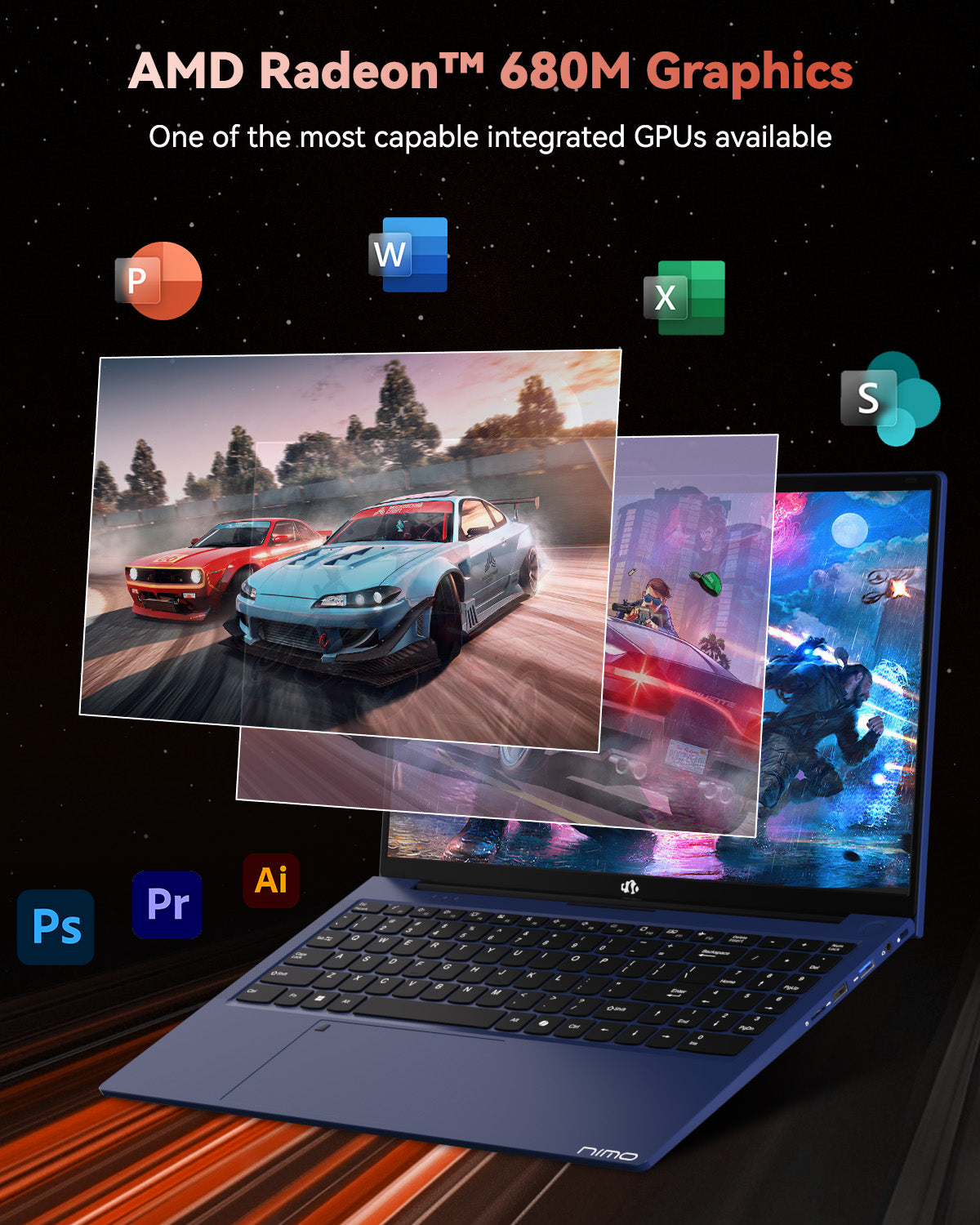 Nimo 15.6" N15A Ryzen 7 6850U FHD Laptop Nimo