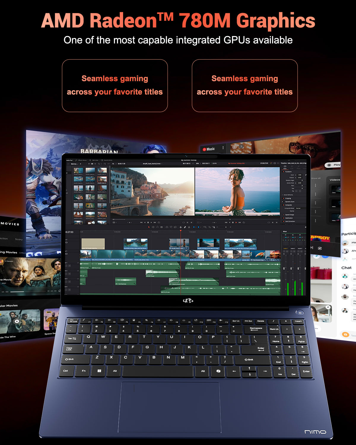 Nimo 15.6" N158 Ryzen 7 8745HS FHD Laptop Nimo
