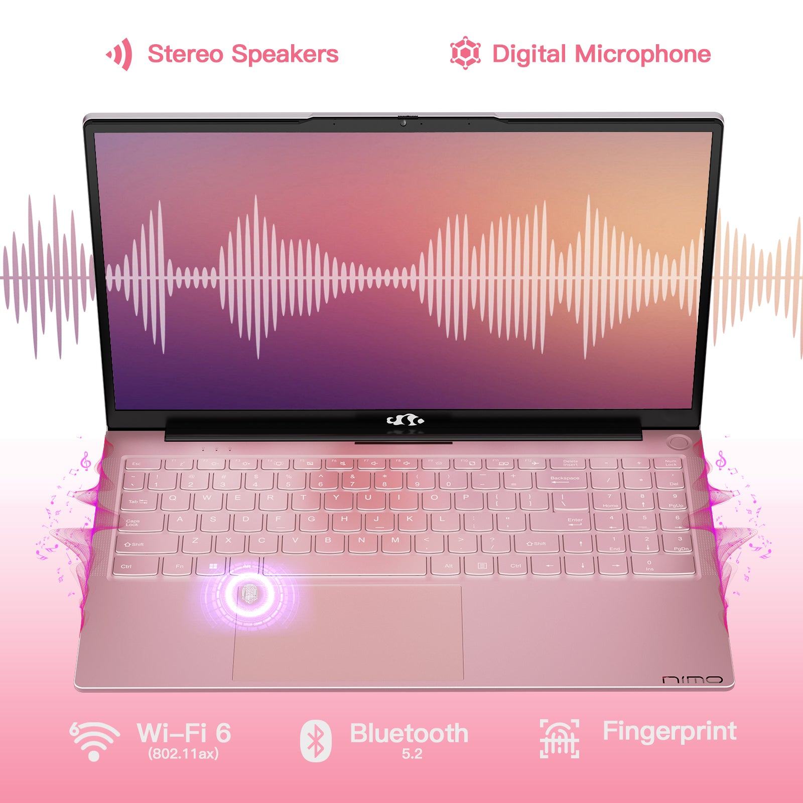 2025 Newest Laptop, 15.6-Inch FHD Display Laptop with Intel Quad Core-12th N100(Up to 3.4GHz), 16GB RAM 1TB ROM Business Laptop Computer, Fingerprint, Type C, Windows 11 Home, Blue - Nimo