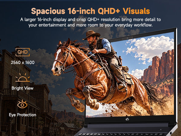 16-inch QHD+ 2560 x 1600 display