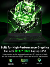 GeForce RTX 5070 Laptop GPU with 8GB GDDR7 and up to 105W graphics power