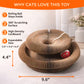 TG-Kyywee Foldable Accordion Cat Scratcher Board with Ball, Magic Organ Cat Scratching Pad for Interactive Play, Calming Cat Toy for Indoor Cats
