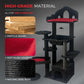 Black Gothic Cat Tower for Indoor Cats, Multi-Level Spooky Cat Tree with Scratching Posts, Perches, Hammock & Cave, Halloween Decor