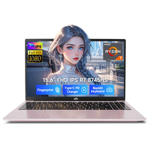 NIMO 15.6" IPS FHD-Gaming-Laptop, 8 Cores AMD Ryzen 7 8745HS 16GB DDR5 RAM 1TB SSD (up to 4.9GHz Beat R9 7940HS) Radeon 780M-Graphics, 100W Type-C Backlit Keyboard Fingerprint for Creators-WAL