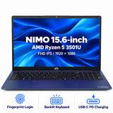 NIMO 15.6-inch Ryzen 5 3501U laptop — front view and key features