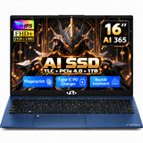 NIMO H16 AI 365 blue laptop — 1920 × 1200, TLC AI SSD