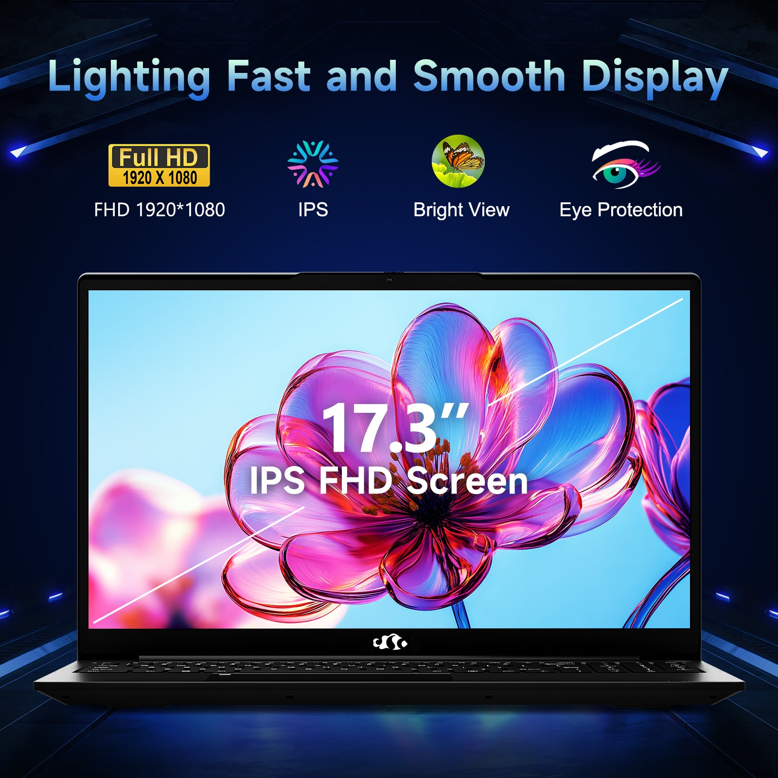 17.3'' R7 6800H FHD Business Gaming Laptop Computer Black 64GB 2TB - Nimo