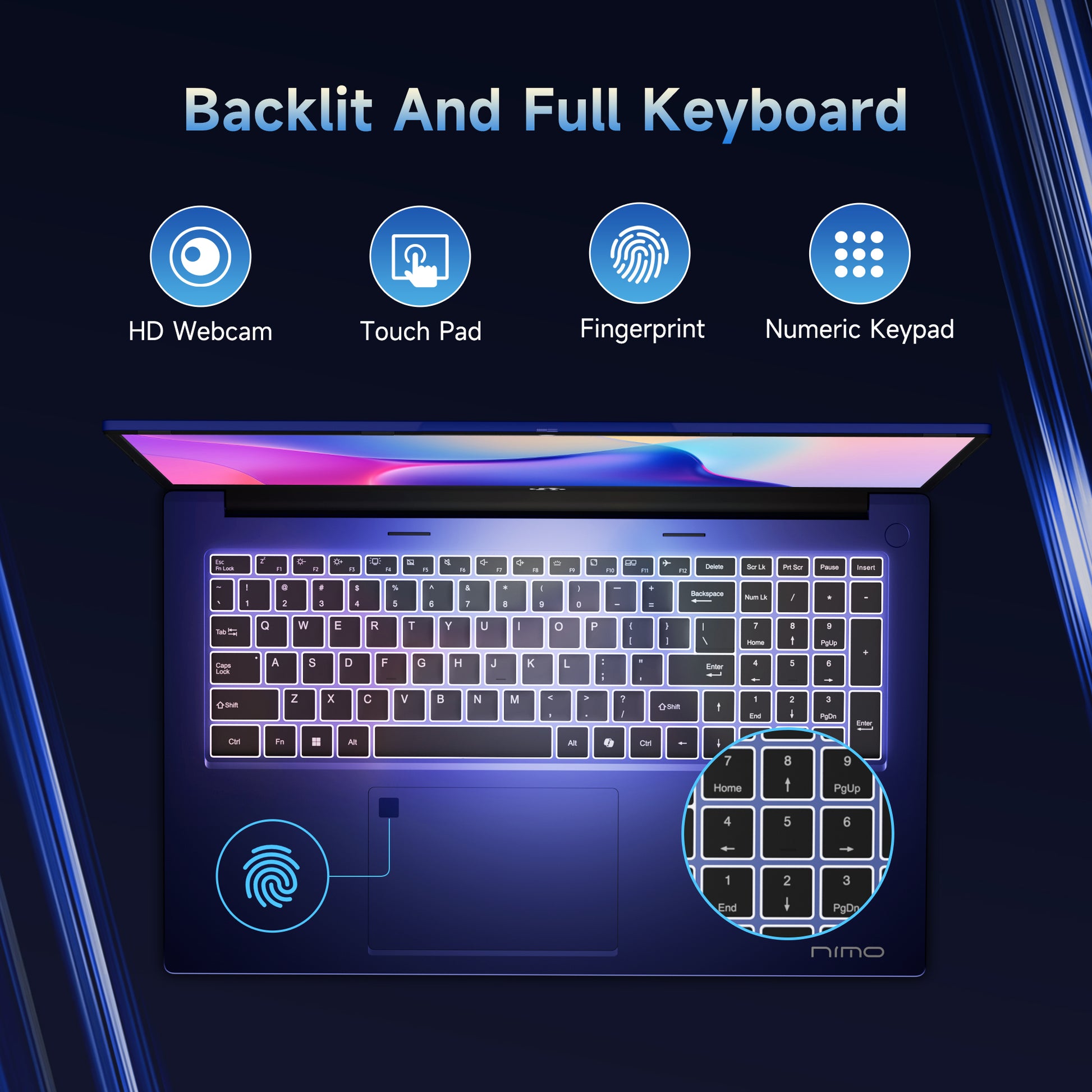 Nimo 17.3" N174 R7 6800H FHD Business Gaming Laptop Windows 11-AMZ - Nimo