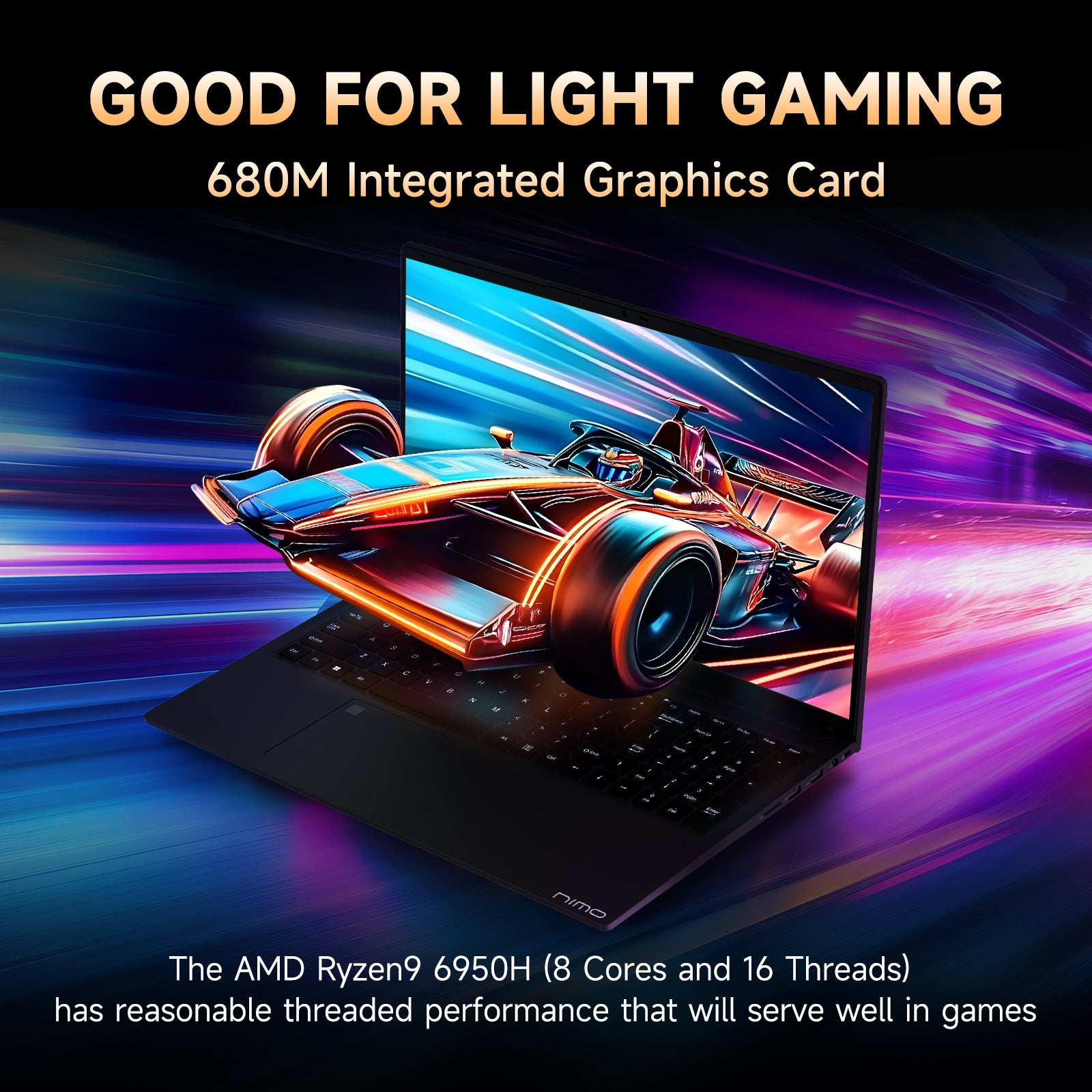 Refurbished Nimo 17.3 FHD N172 AMD R9-6950H Laptop - Grade A - Nimo