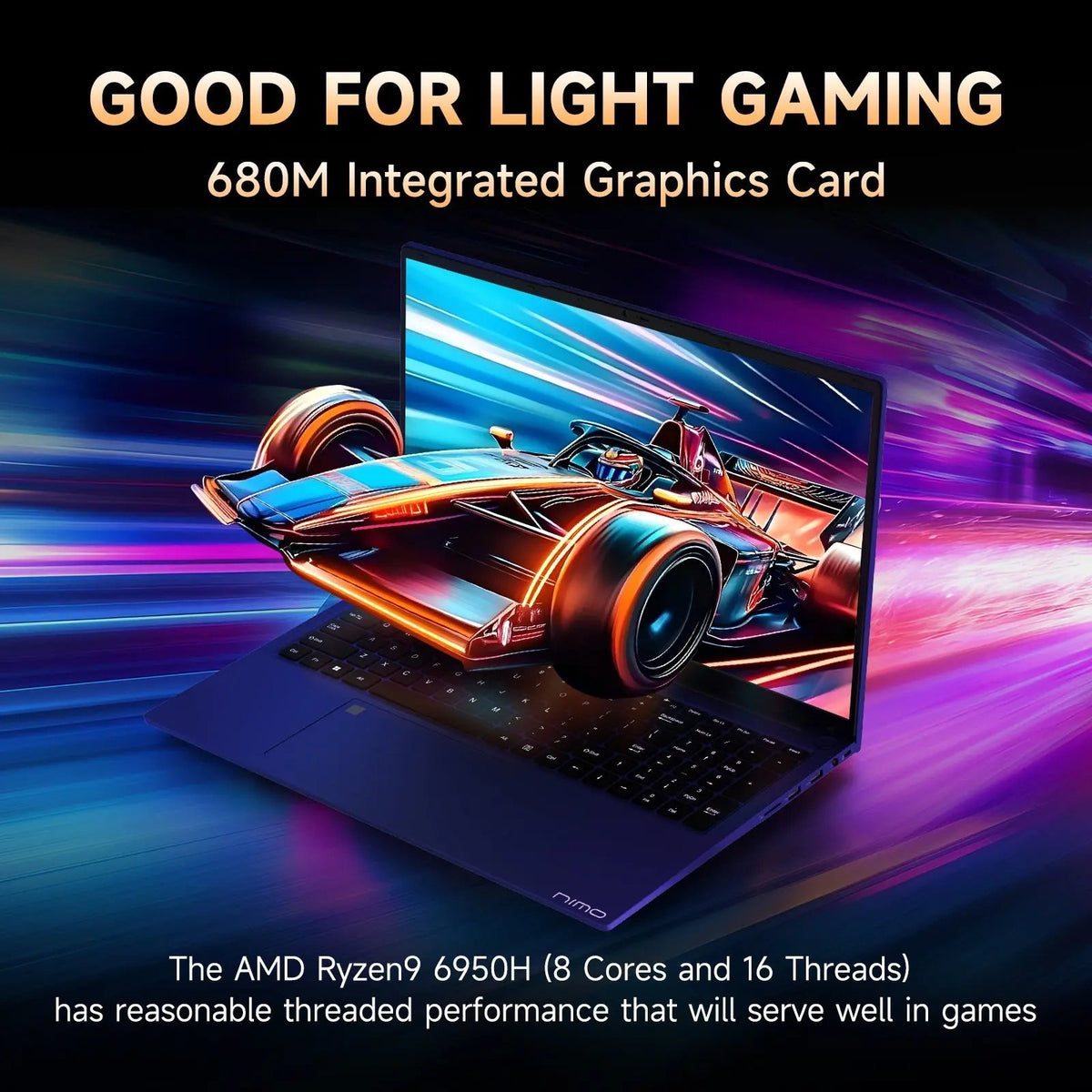 Refurbished Nimo 17.3 FHD N172 AMD R9-6950H Laptop - Grade A - Nimo
