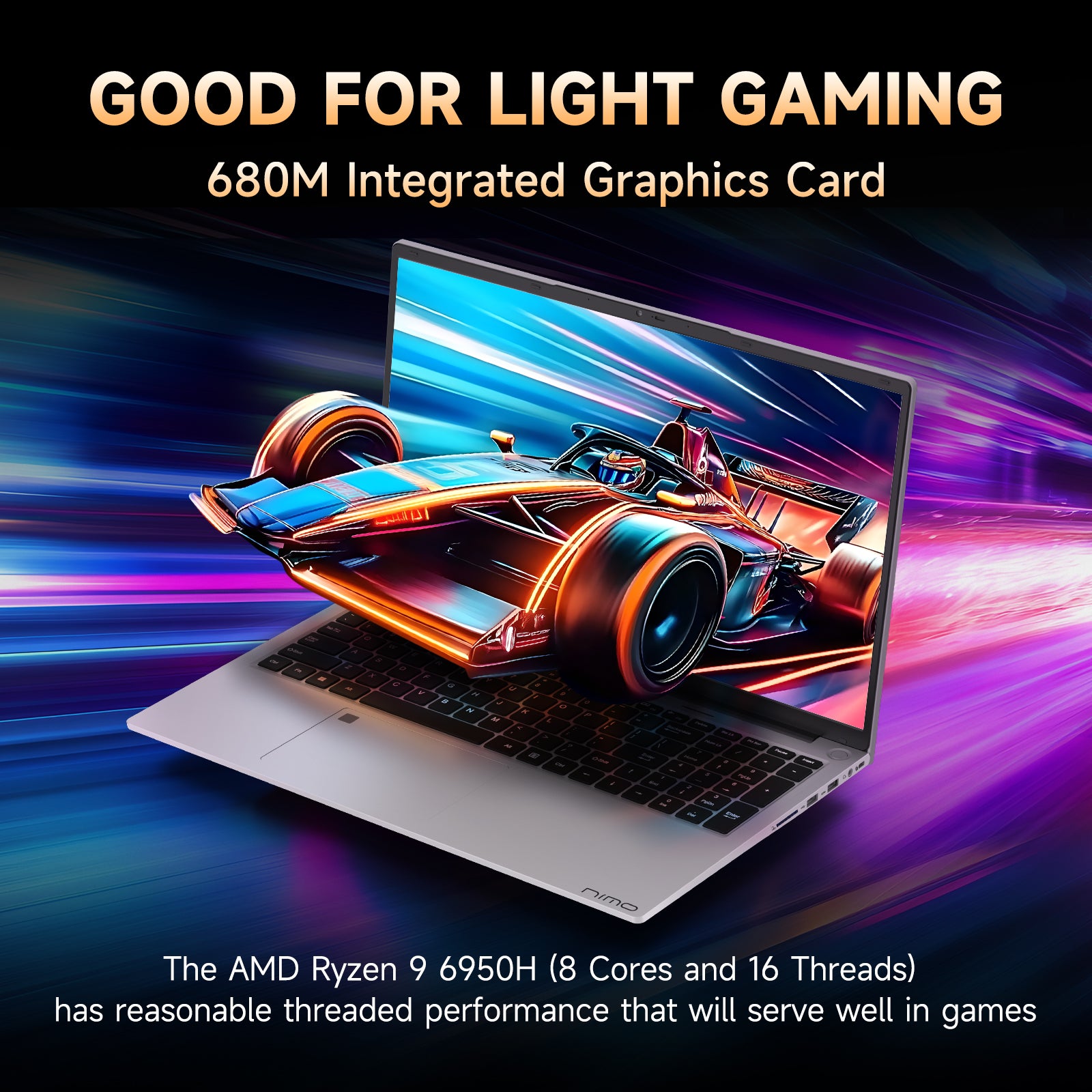 Refurbished Nimo 17.3 FHD N172 AMD R9-6950H Laptop - Grade A - Nimo