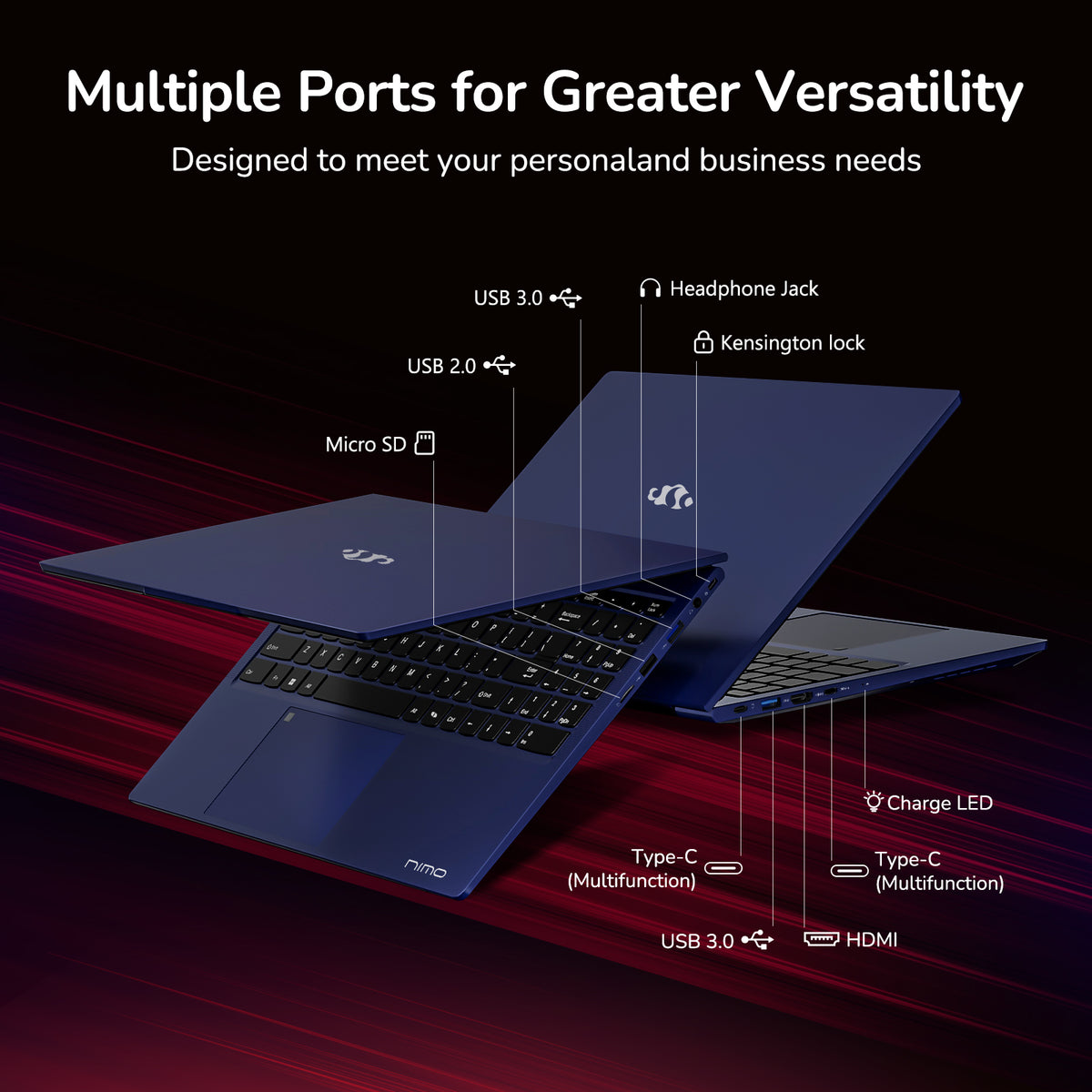 Nimo 17.3" N174 R7 6800H FHD Business Gaming Laptop -AMZ - Nimo
