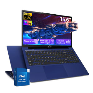 15.6-FHD-Laptop,16GB RAM 1TB SSD Student-Laptop with Backlit Keyboard Fingerprint Intel Pentium Quad Core N100 Processor (Up to 3.4GHz)Business-Laptop,Computer,2 Years Warranty Win11,Red - Nimo
