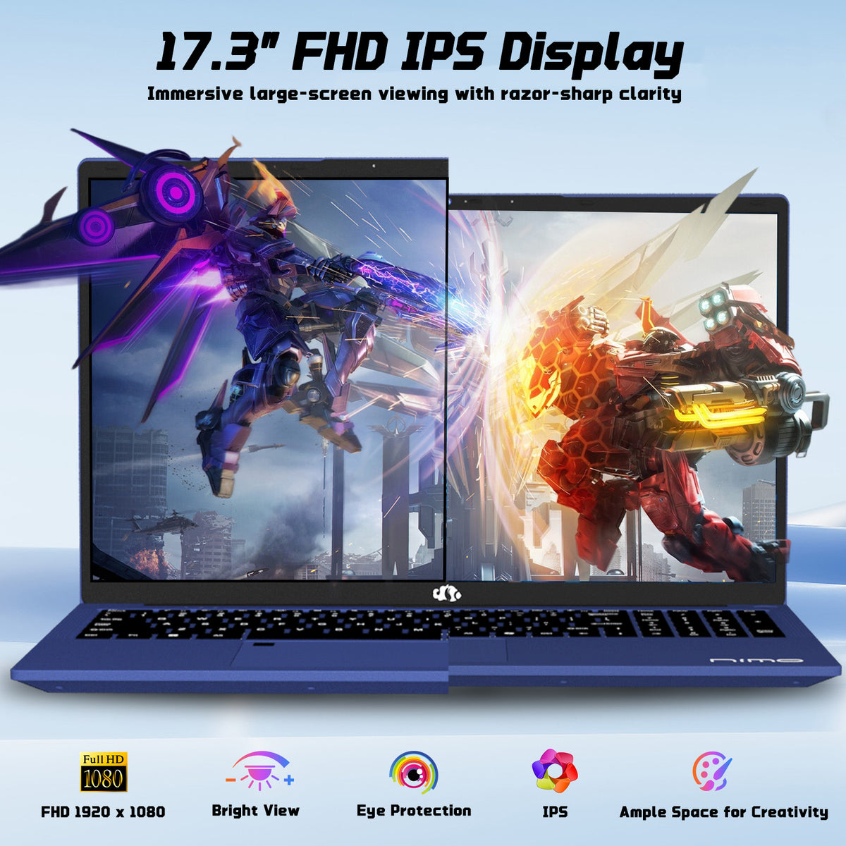 Nimo 17.3" N176 FHD Intel-N100 Student Laptop - Nimo