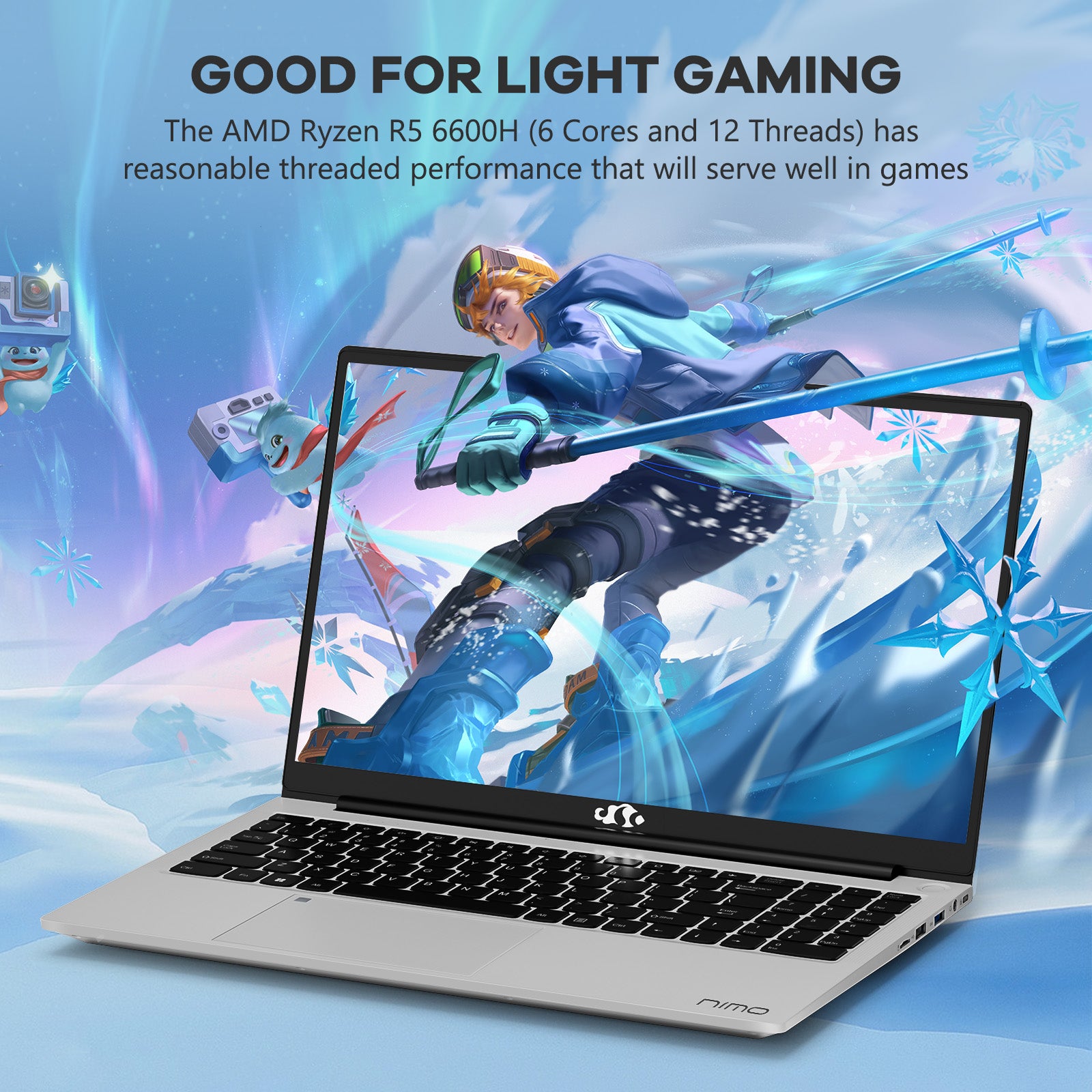 Refurbished Nimo 15.6 N153 FHD R5 6600H Laptop - Nimo