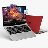 NIMO N153 15.6” red refurbished laptop with FHD display, AMD R5-6600H, and customizable RAM & SSD – perfect for gaming, streaming, and content creation.