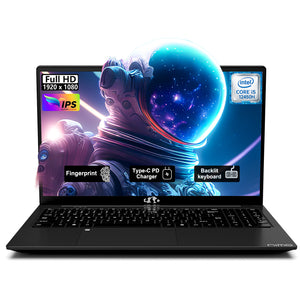 NIMO 15.6” FHD gray laptop featuring Intel i5-12450H, designed for gaming, streaming, and multimedia entertainment.