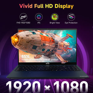 FHD Business Laptop, AMD Ryzen 5(Beat i3-1215U, 4 Cores Up to 3.7GHz), Backlit Keyboard, Fingerprint Login, Wi-Fi 5, Windows 11, Webcam, 65W Type-C-AMZ - Nimo