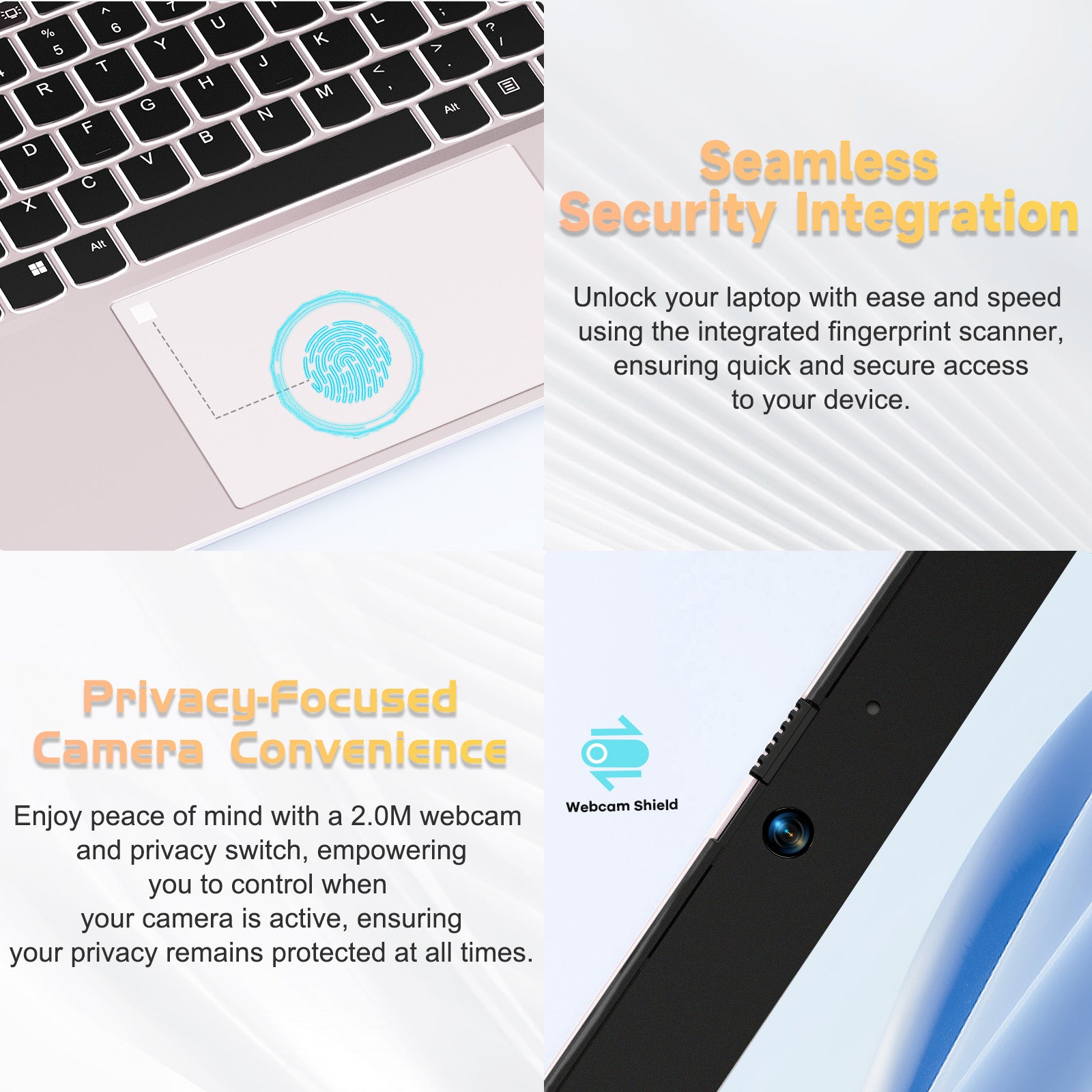 FHD Business Laptop, AMD Ryzen 5(Beat i3-1215U, 4 Cores Up to 3.7GHz), Backlit Keyboard, Fingerprint Login, Wi-Fi 5, Windows 11, Webcam, 65W Type-C-AMZ - Nimo