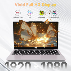 FHD Business Laptop, AMD Ryzen 5(Beat i3-1215U, 4 Cores Up to 3.7GHz), Backlit Keyboard, Fingerprint Login, Wi-Fi 5, Windows 11, Webcam, 65W Type-C-AMZ - Nimo