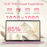 2025 Newest Laptop, 15.6-Inch FHD Display Laptop with Intel Quad Core-12th N100(Up to 3.4GHz), 16GB RAM 1TB ROM Business Laptop Computer, Fingerprint, Type C, Windows 11 Home, Blue - Nimo