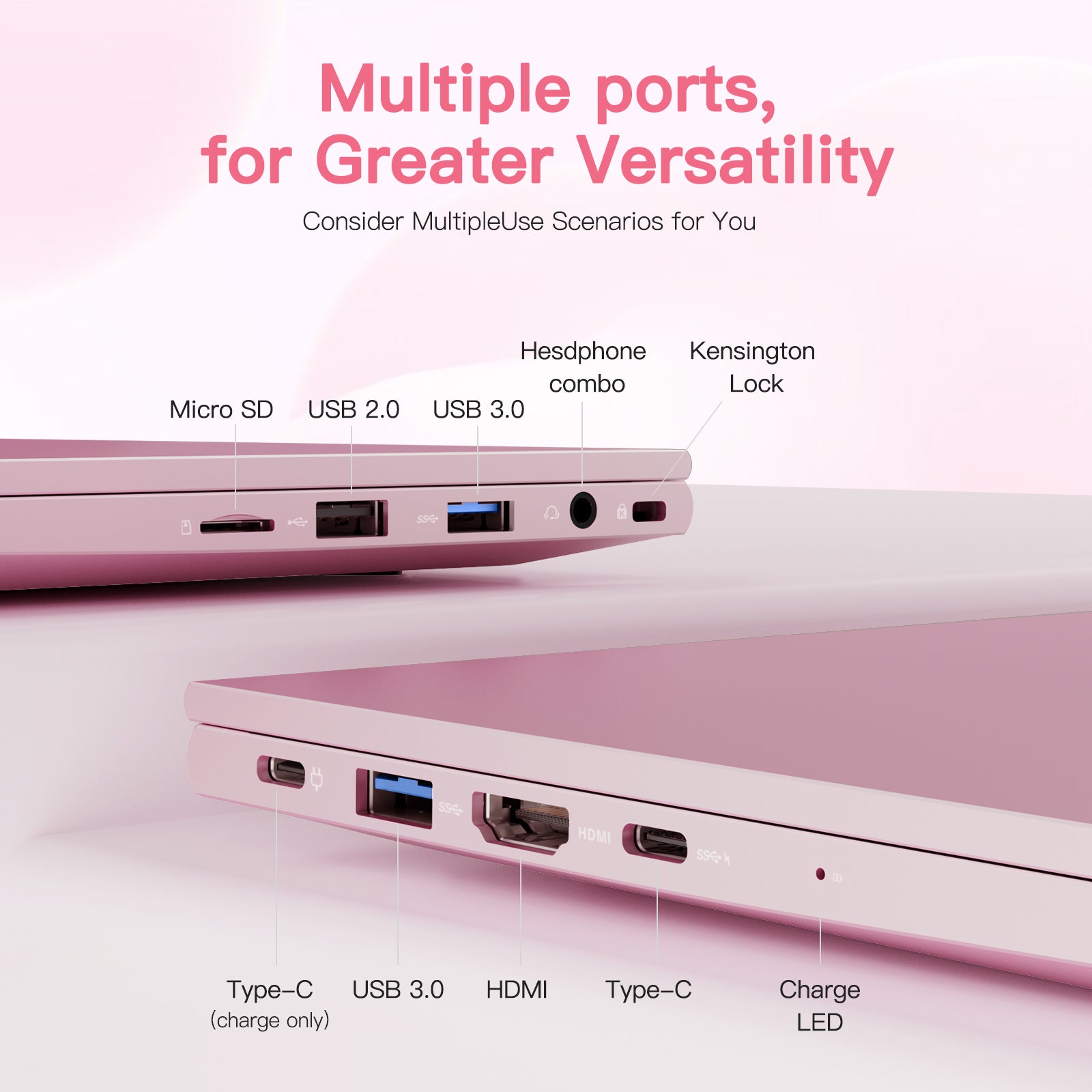Nimo 15.6" N151 FHD laptop for Home and School -8GB-256GB-Rose Gold - Nimo