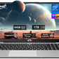 2025 Newest Laptop, 15.6-Inch FHD Display Laptop with Intel Quad Core-12th N100(Up to 3.4GHz), 16GB RAM 1TB ROM Business Laptop Computer, Fingerprint, Type C, Windows 11 Home, Blue - Nimo