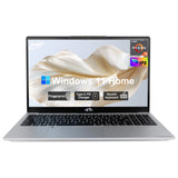 NIMO N152 15.6” silver refurbished laptop with FHD display, AMD R5-3500U processor, fast charging, fingerprint sensor, and customizable RAM & SSD – lightweight and perfect for students and professionals.