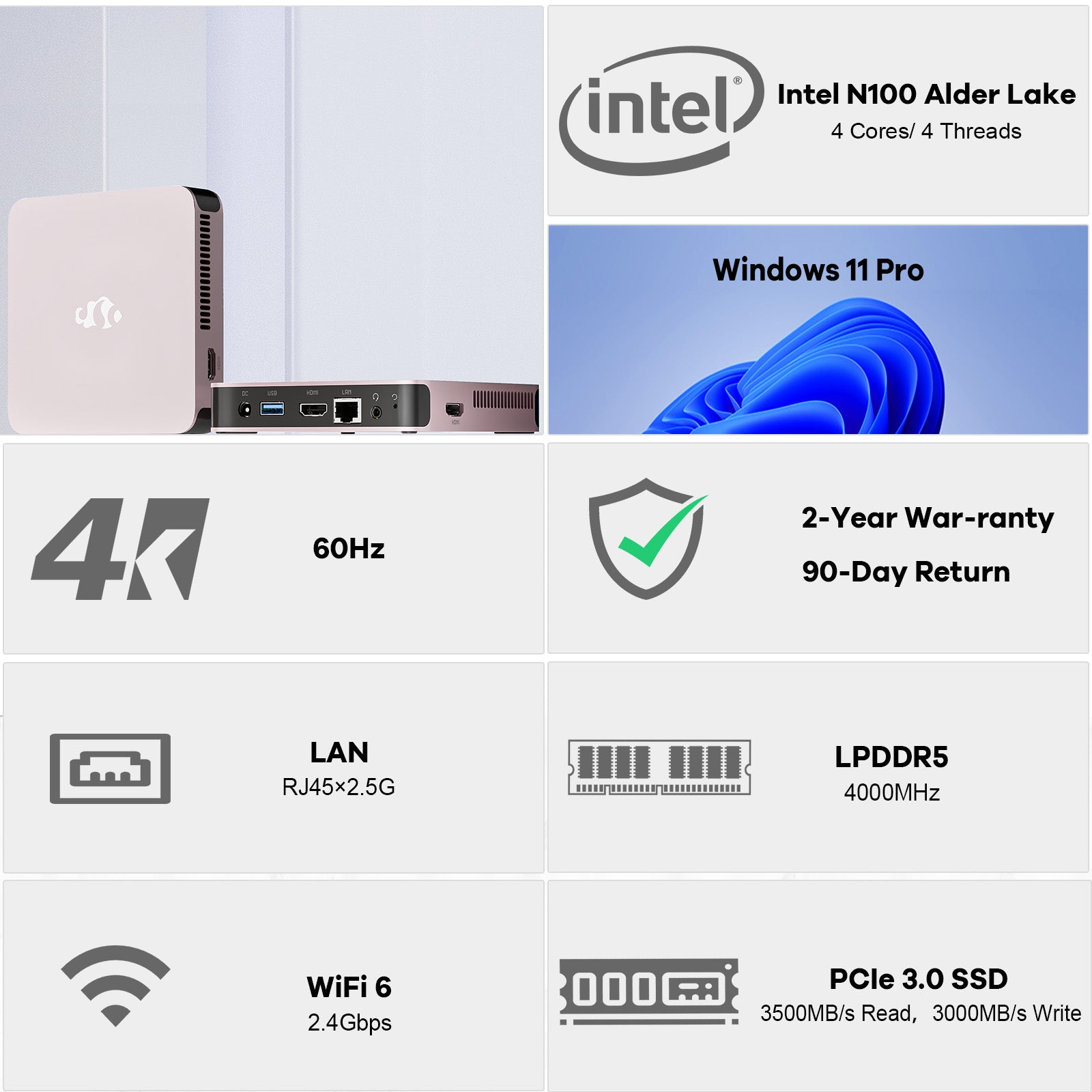 Nimo Minipc DNB1 (In Metal) Intel N100-AMZ - Nimo