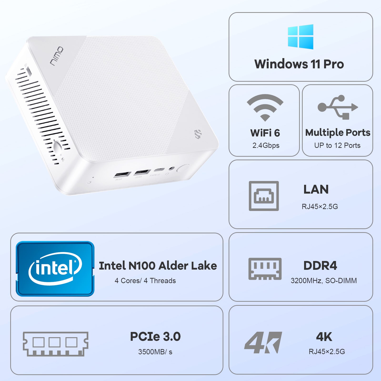 Nimo Minipc DNB20 (In Macaron) Intel N100-AMZ - Nimo
